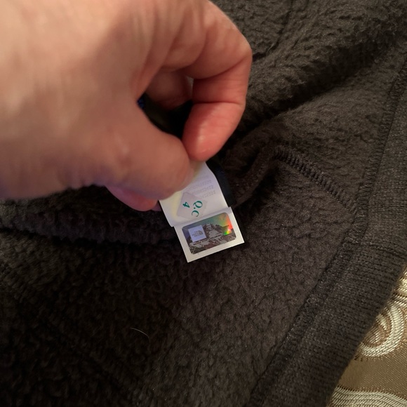 THE NORTH FACE Jacket Womens Large Gray Cresent Parka Fleece Sweater Hooded - Picture 8 of 9